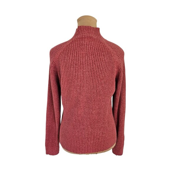 Woolrich Pink Red Knit Half Zip Pull Over Sweater Sz L - Picture 5 of 9